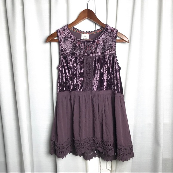 Knox Rose Tops - Knox Rose #1 Velvet Embroidered Floral Top Blouse